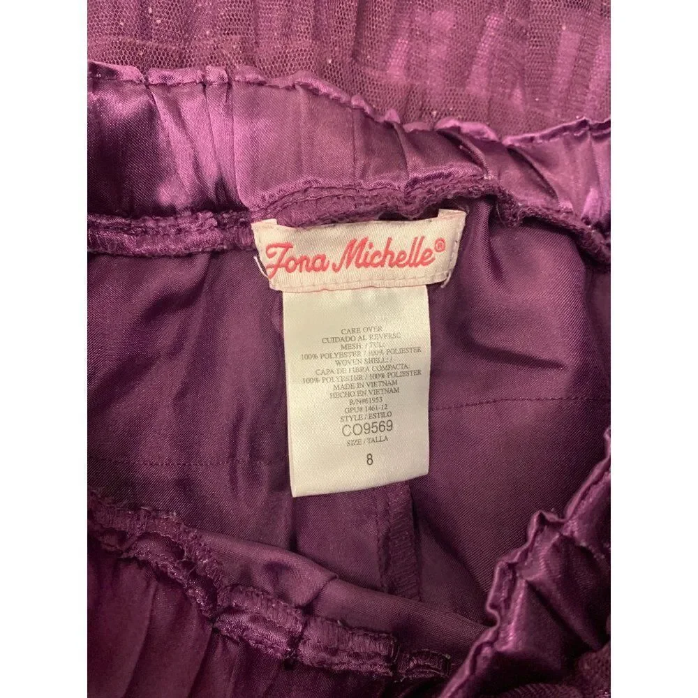 Girls Ruffle Purple Skirt